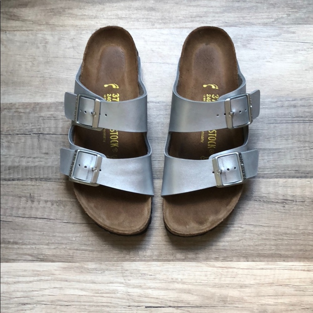 Silver Birkenstocks